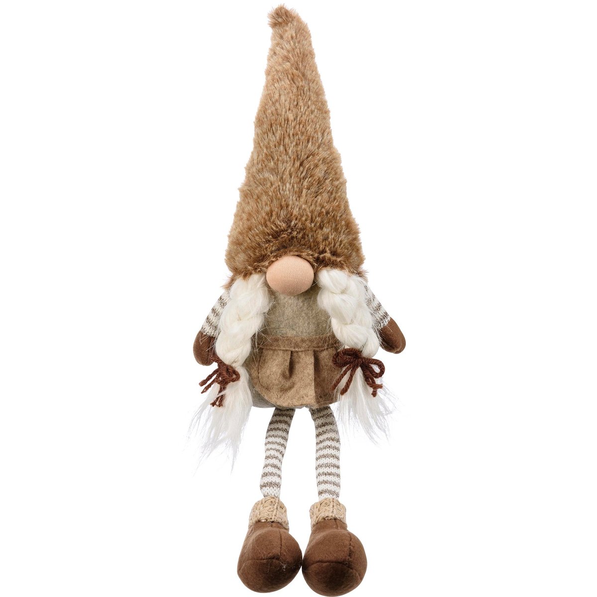 Charming Autumnal Felt Gnome Couple Sitter Set: Whimsical Fall Home Decor Figurines