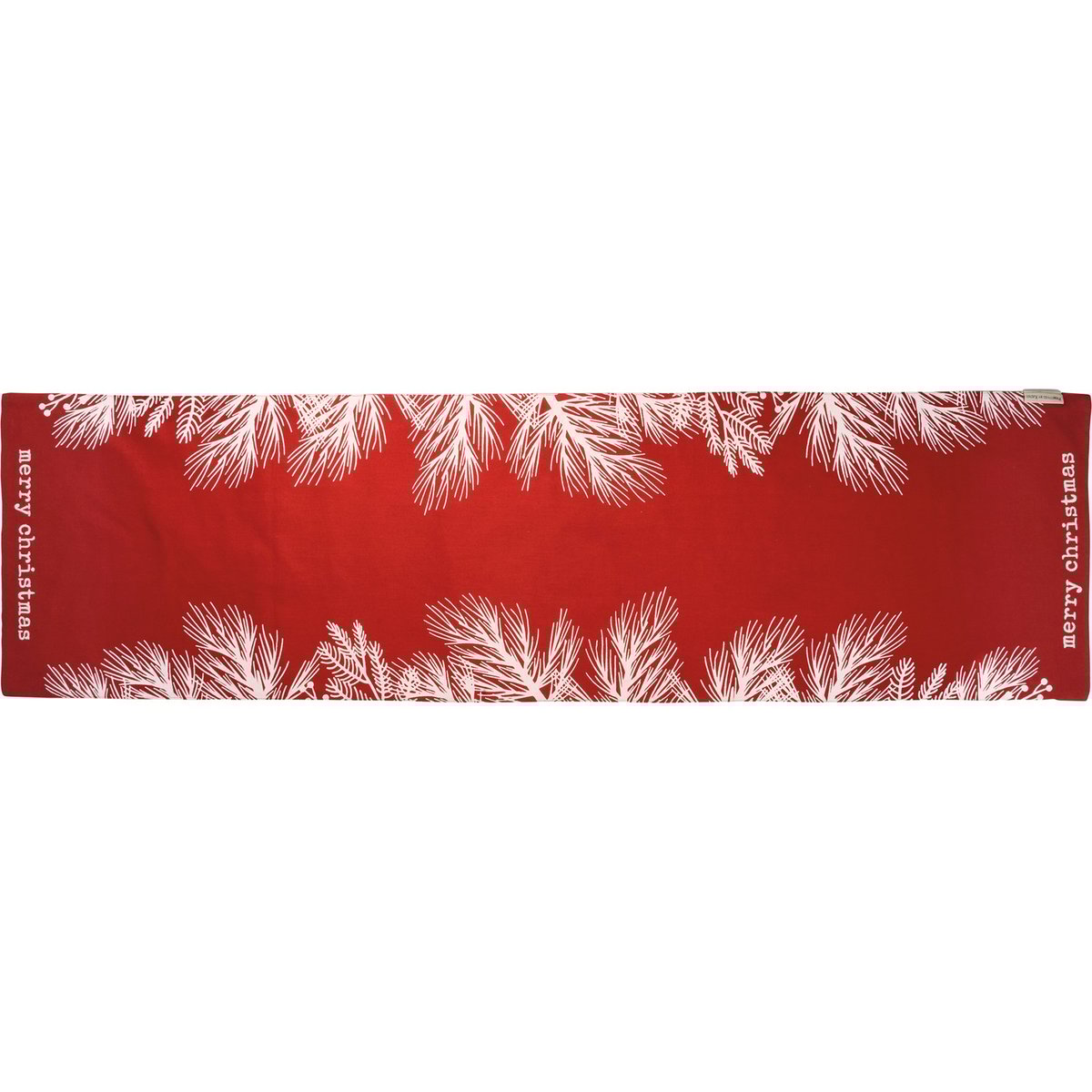 Festive Double-Sided Nordic Christmas Table Runner with Snowflake & Pine Branch Design