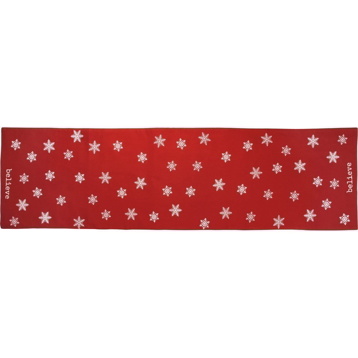 Festive Double-Sided Nordic Christmas Table Runner with Snowflake & Pine Branch Design