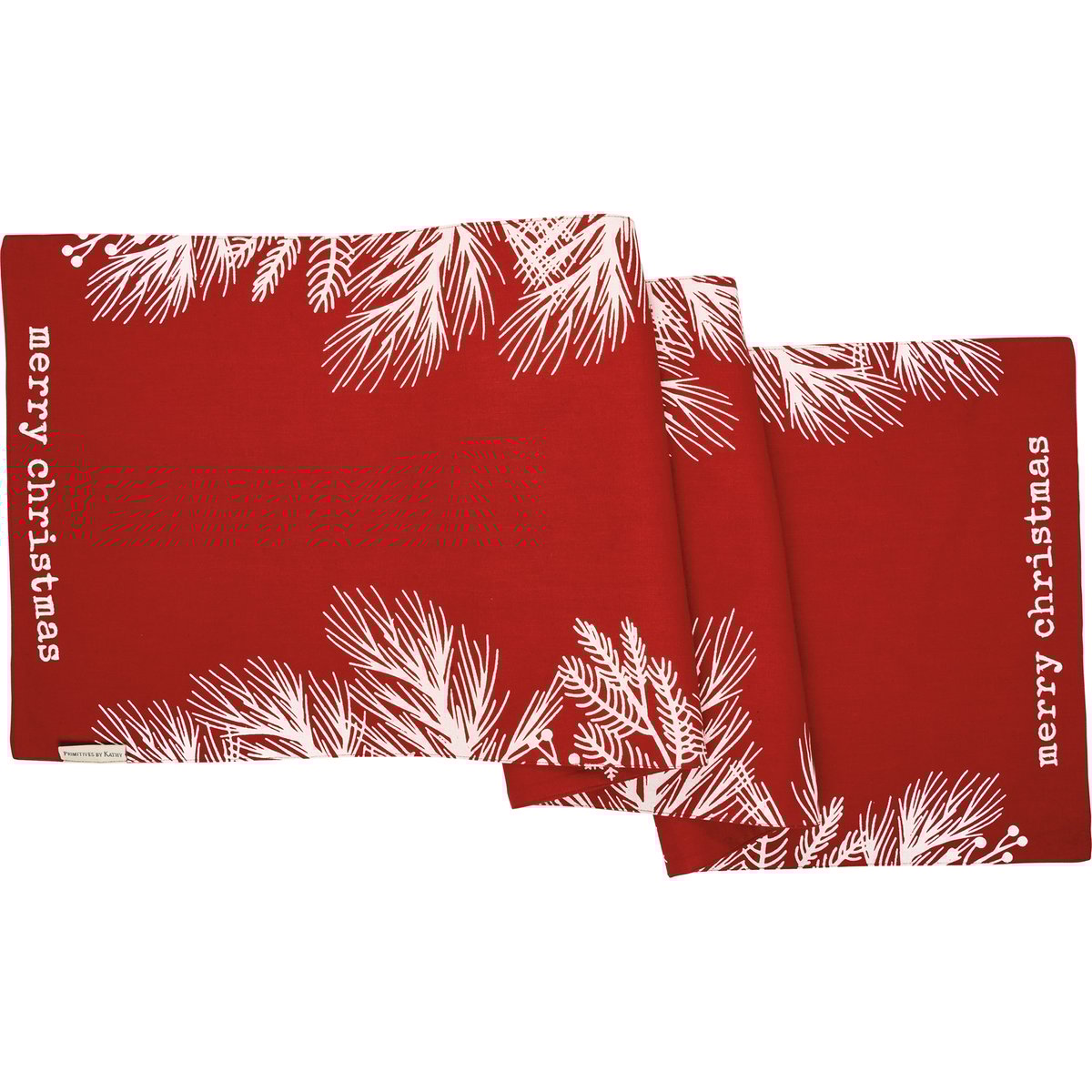 Festive Double-Sided Nordic Christmas Table Runner with Snowflake & Pine Branch Design