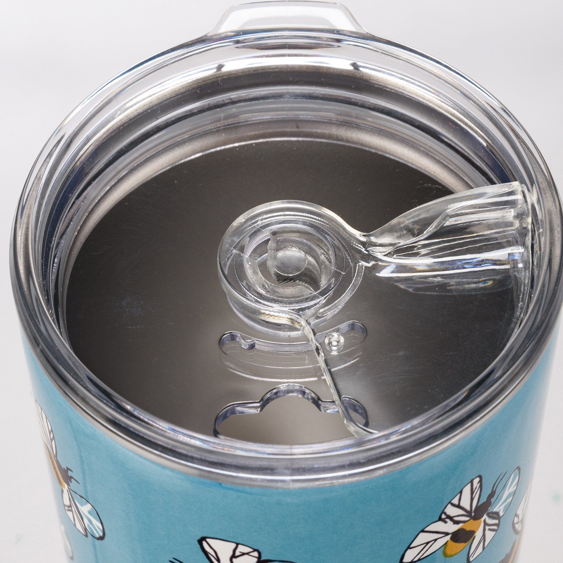 Insulated Stainless Steel Bee Happy Travel Coffee Tumbler with Lid, 20 oz
