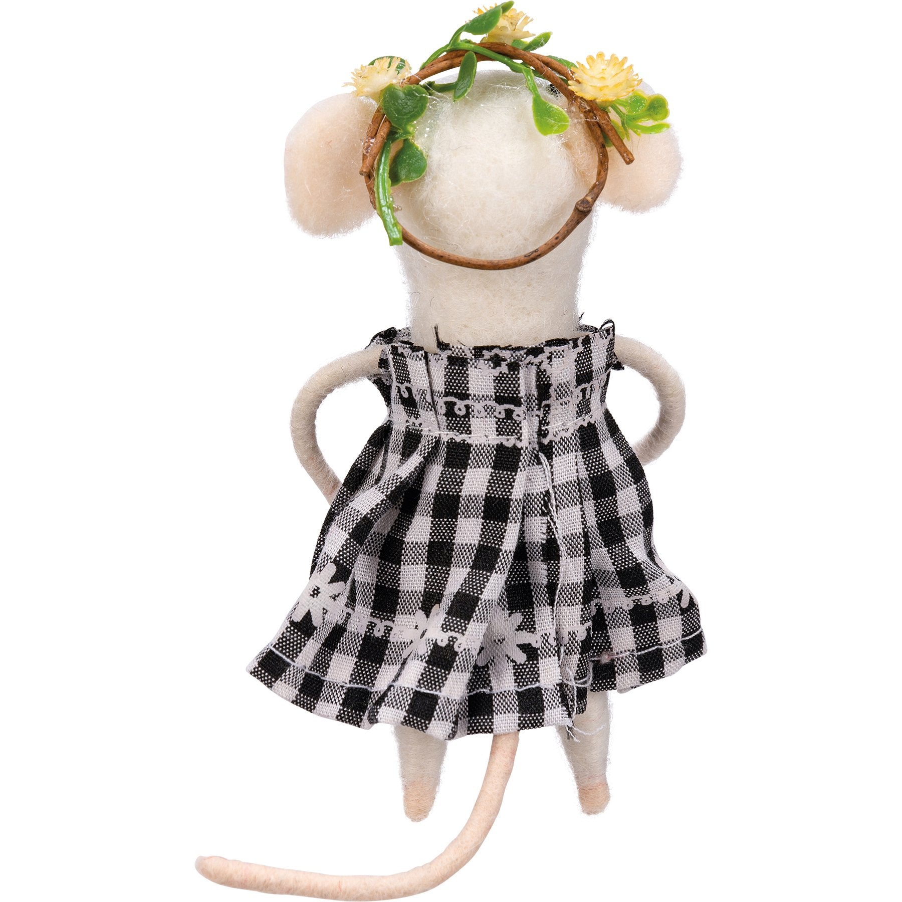 Whimsical Plaid Felt Mice Figurines - Sam & Sue Decorative Critter Set