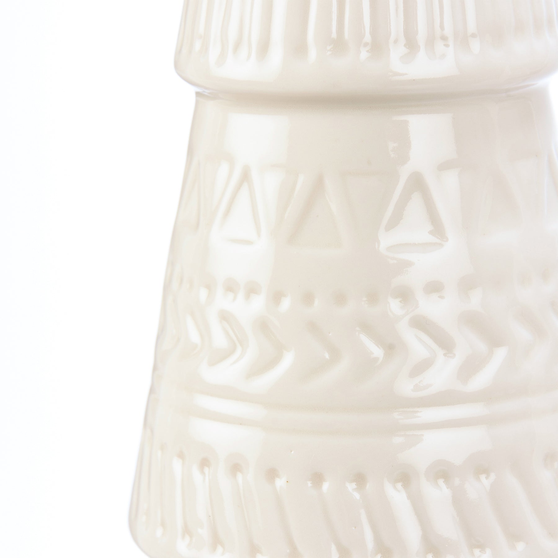 Charming White Ceramic Winter Christmas Tree Set - 3-Piece Festive Decor