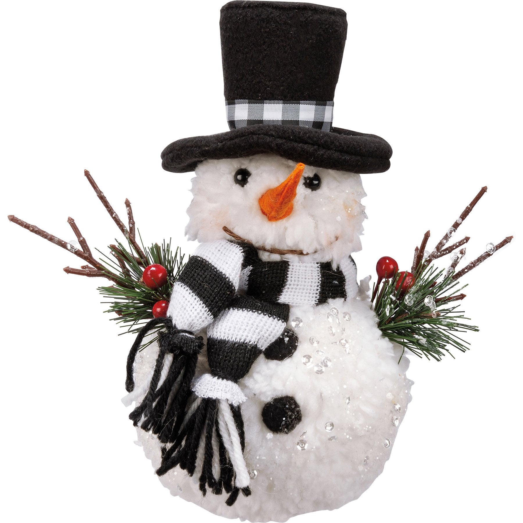 Charming Mr. & Mrs. Snowman Critter Set with Festive Winter Accents