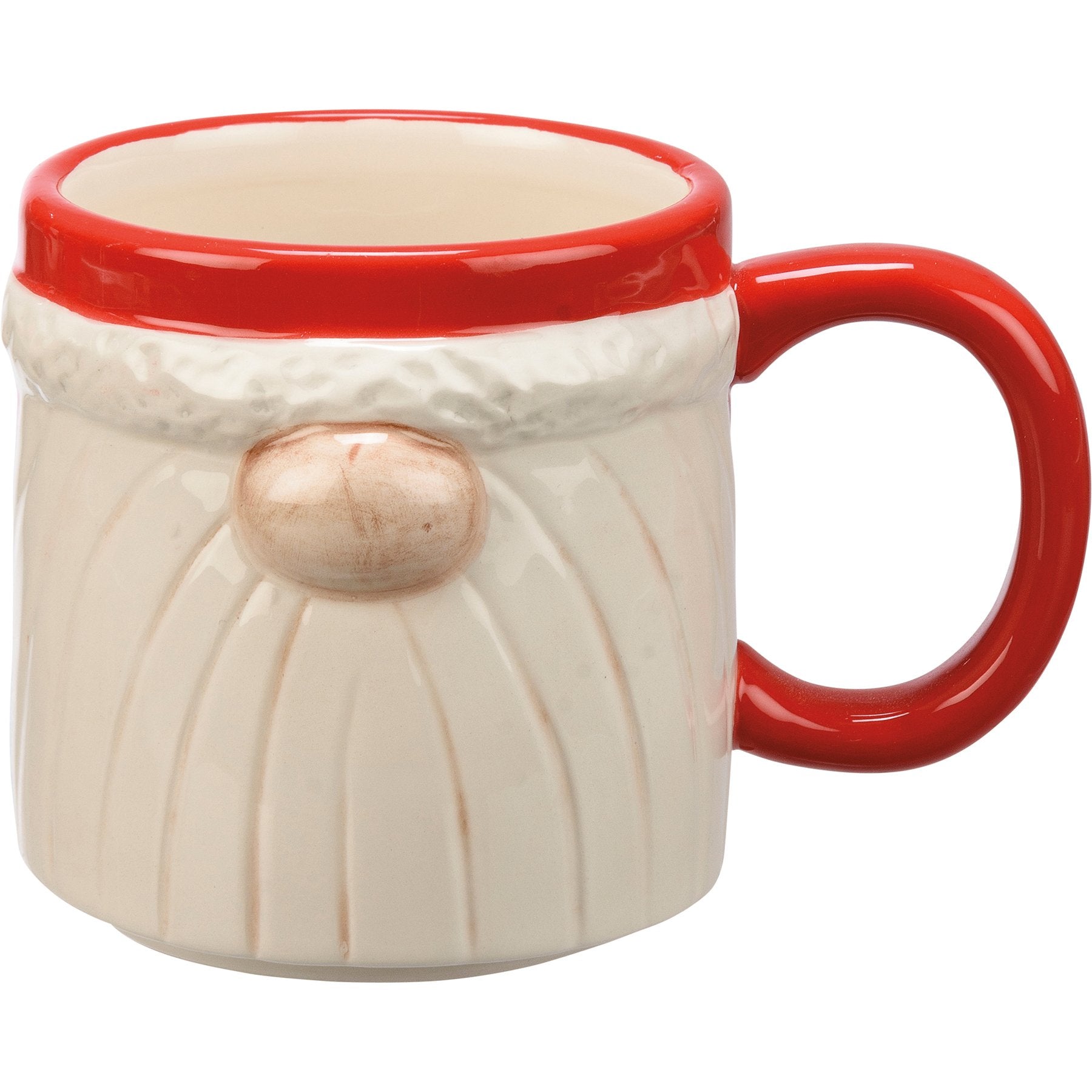 Festive Stacking Santa Gnome Ceramic Mug Set - 3 Piece Holiday Drinkware