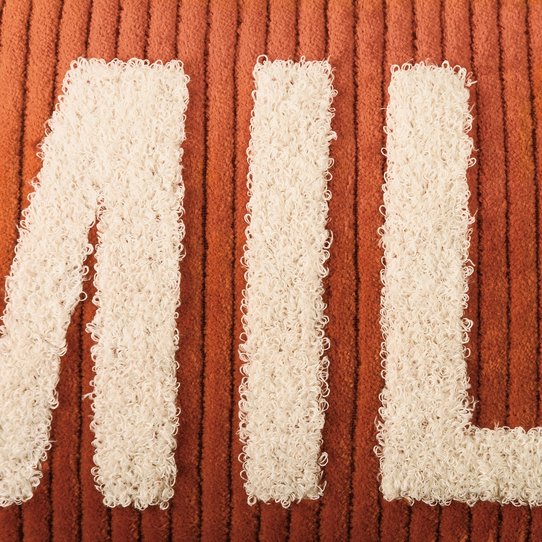 Cozy Corduroy 'Family' Embroidered Decorative Pillow with Zipper Closure