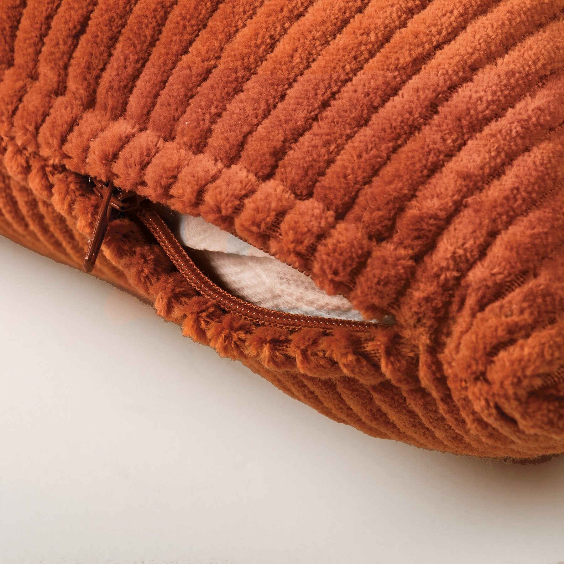 Cozy Corduroy 'Family' Embroidered Decorative Pillow with Zipper Closure