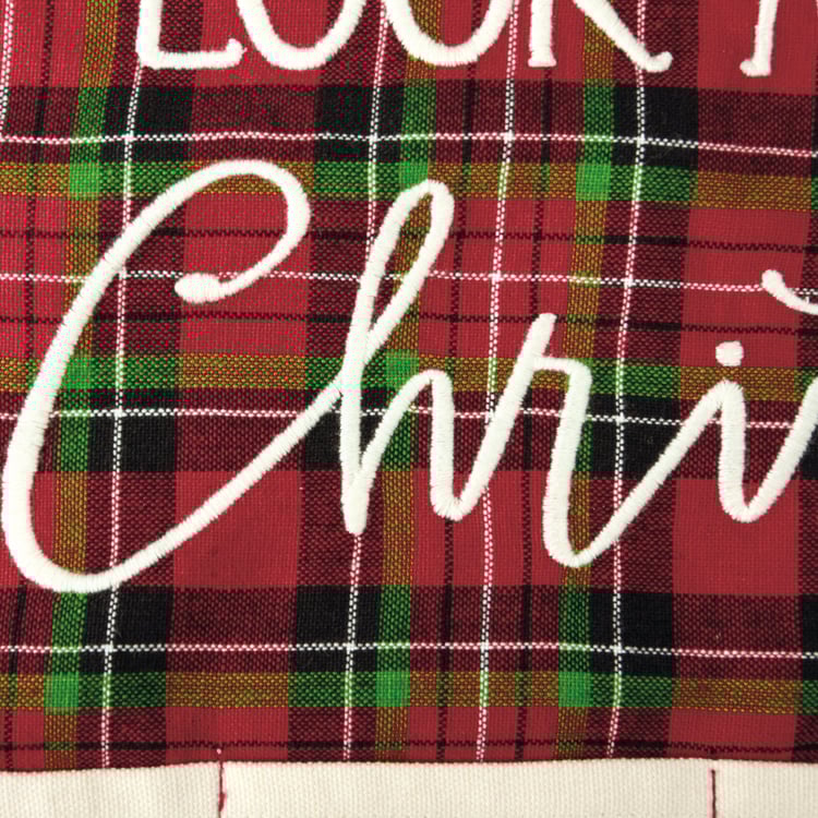 Festive Plaid Christmas Wall Countdown Calendar - Reusable Holiday Decor