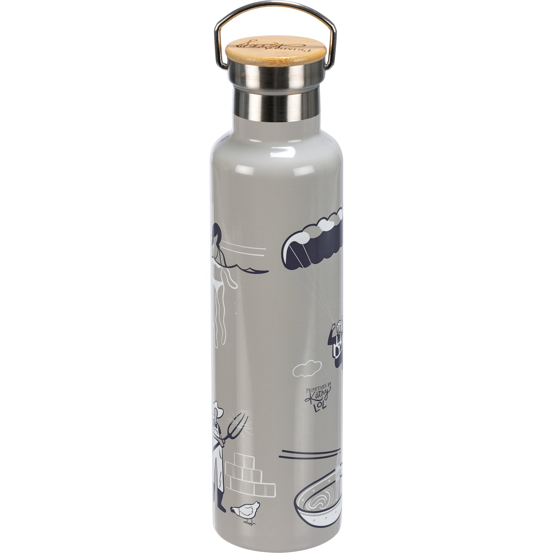 Humorous 'Rather Be Anywhere Else' Insulated Stainless Steel Water Bottle, 25 oz
