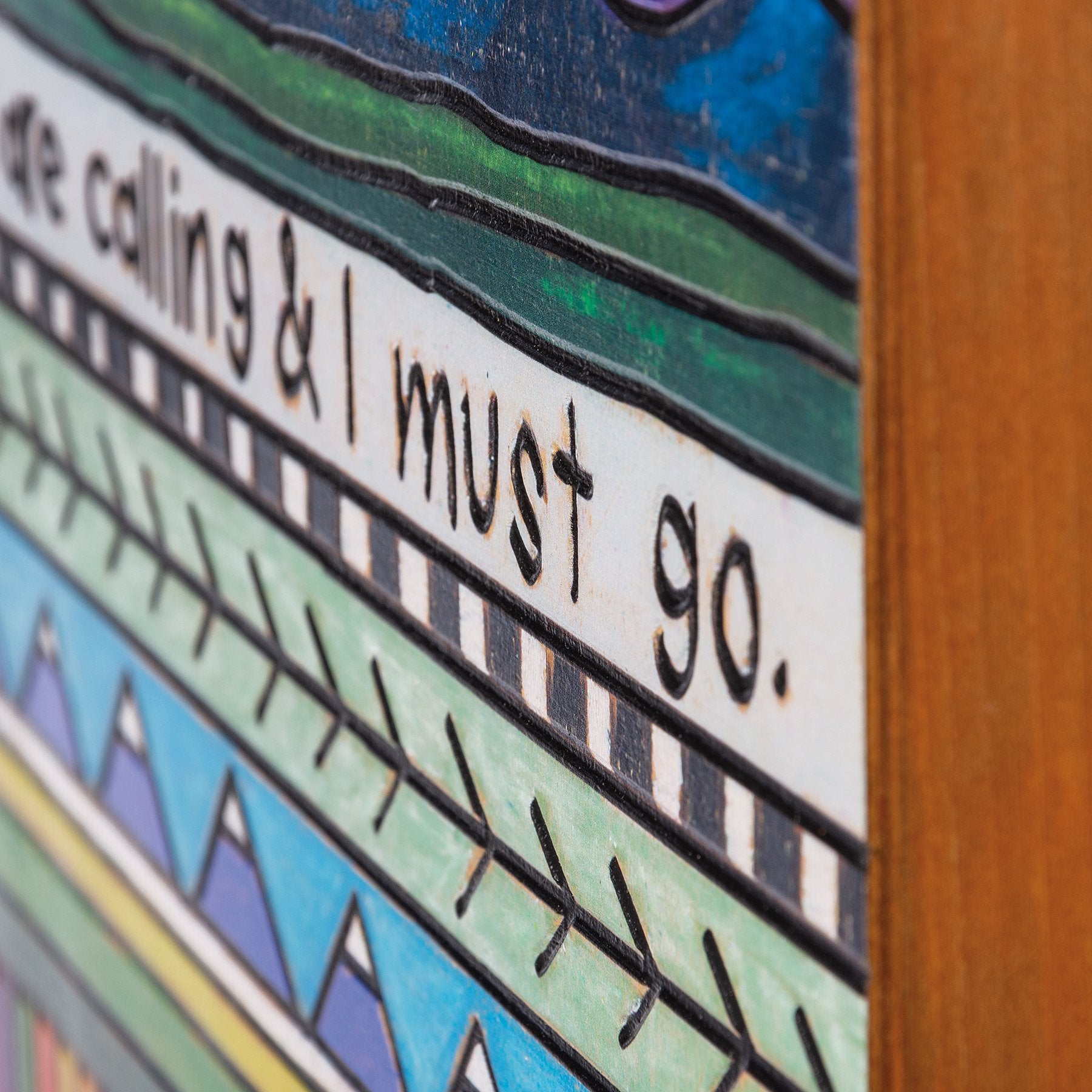 Primitives By Kathy 'Mountains Are Calling' Rustic Wood Box Sign Home Decor