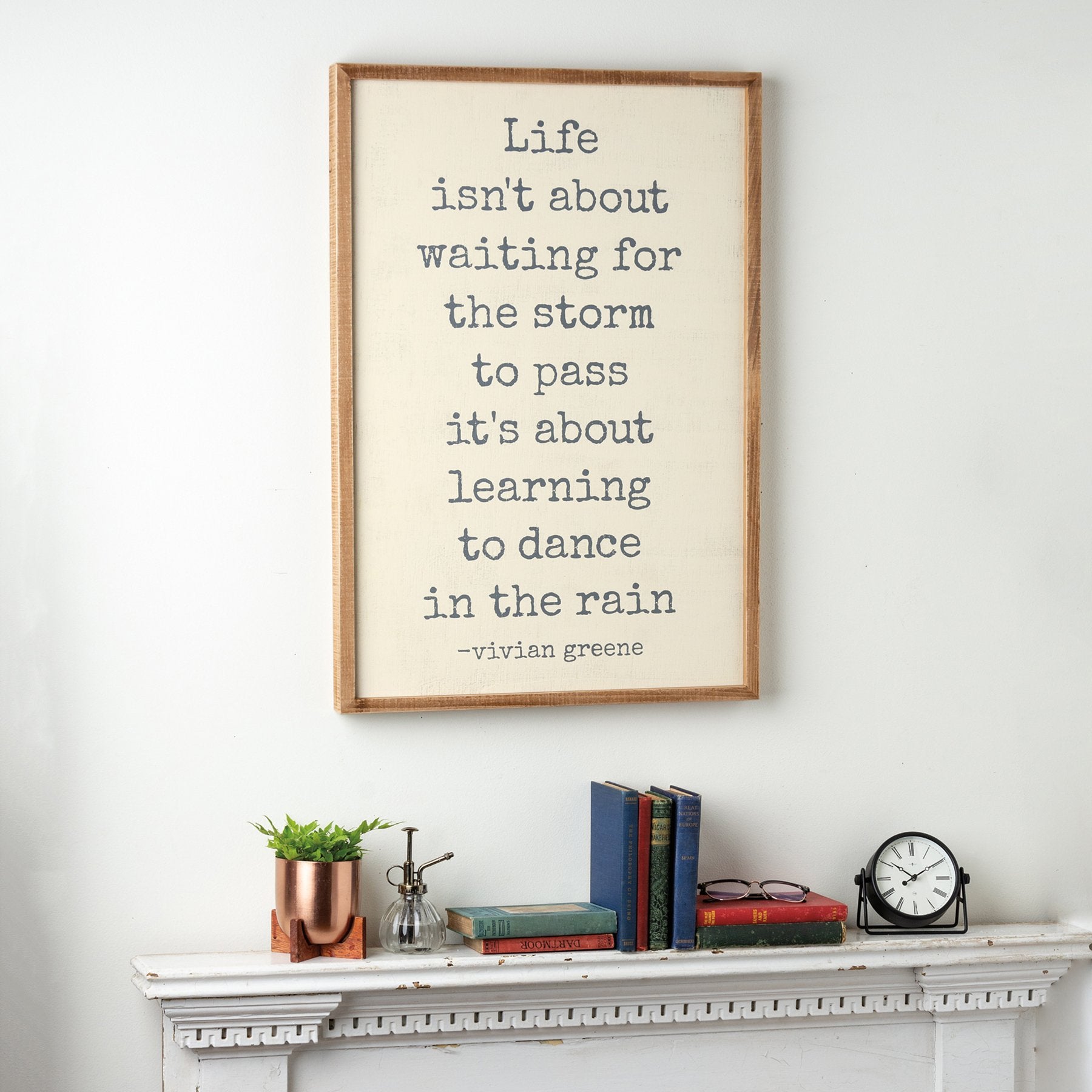 Uplifting 'Dance In The Rain' Wooden Box Sign by Primitives by Kathy