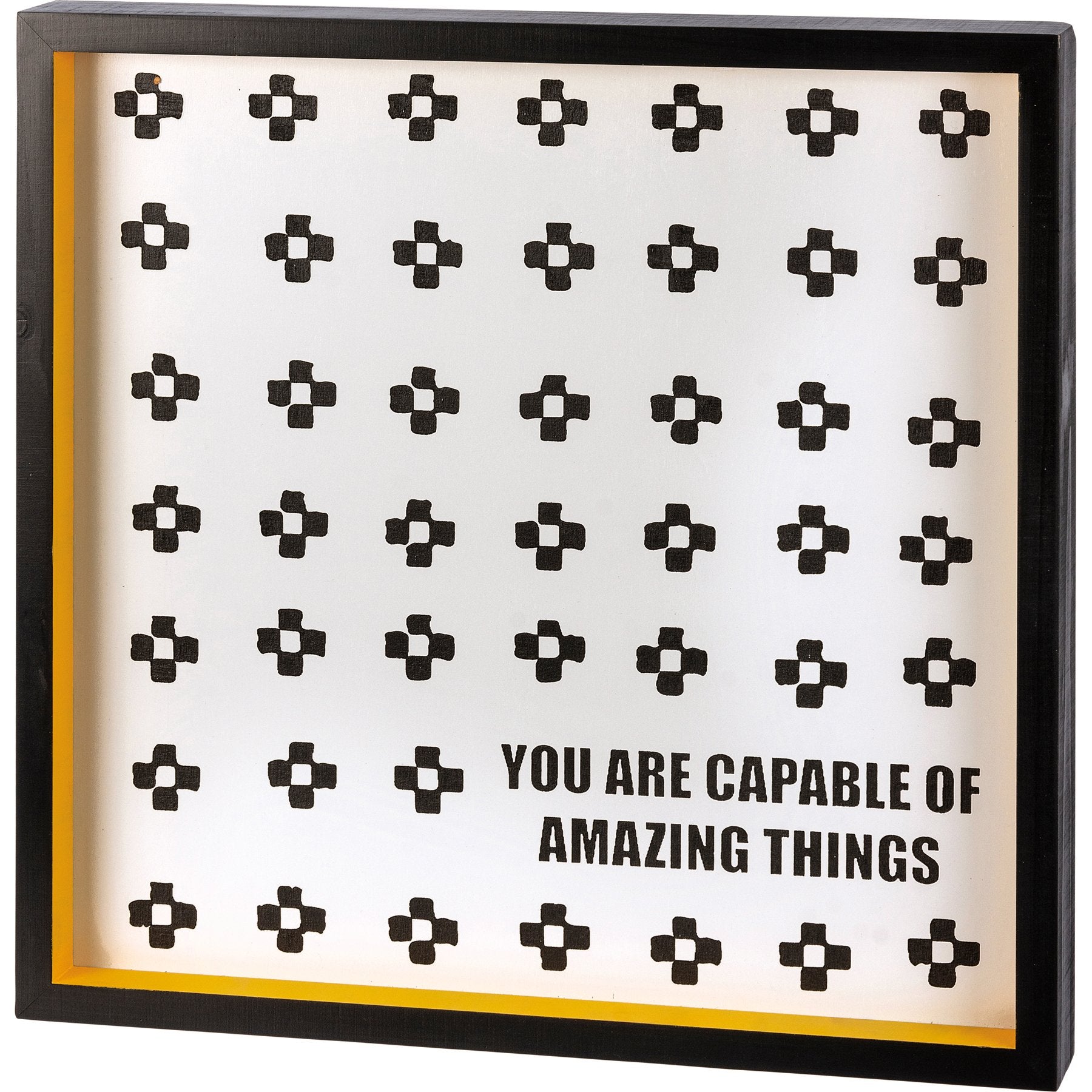 Inspiring 'You Are Capable of Amazing Things' Debossed Wooden Box Sign