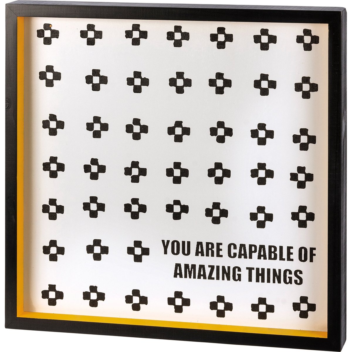 Inspiring Wooden Box Sign: You Are Capable Of Amazing Things, Artisanal Home Decor