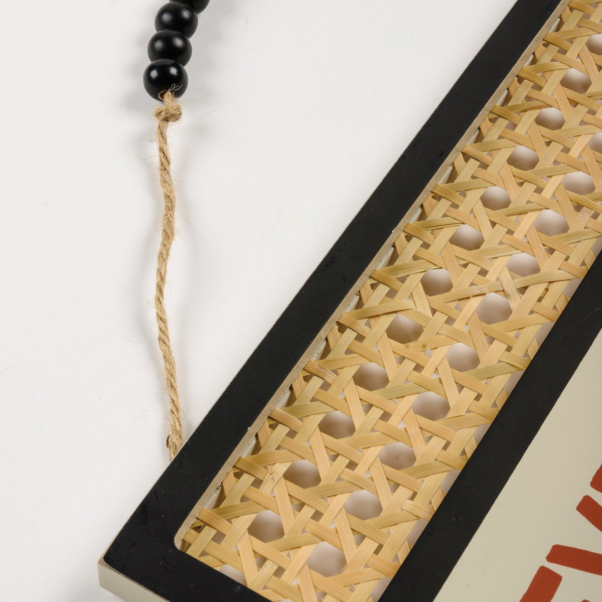 Bohemian Rattan Wood Wall Decor, 'Never Stop Dreaming' Sentiment, Easy Hanging Art