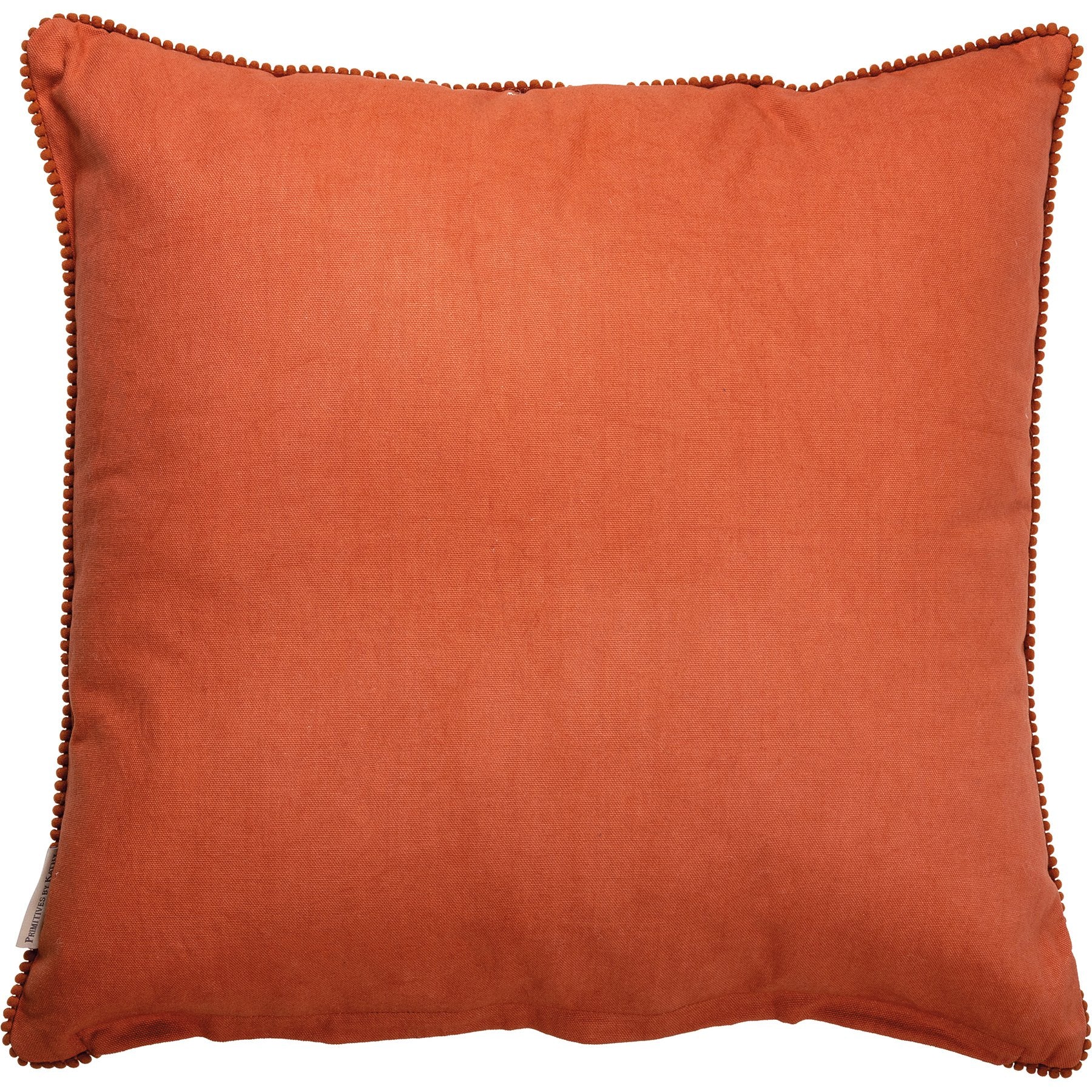 Bohemian Embroidered 'Never Stop Dreaming' Cotton Decorative Accent Pillow with Pom Trim