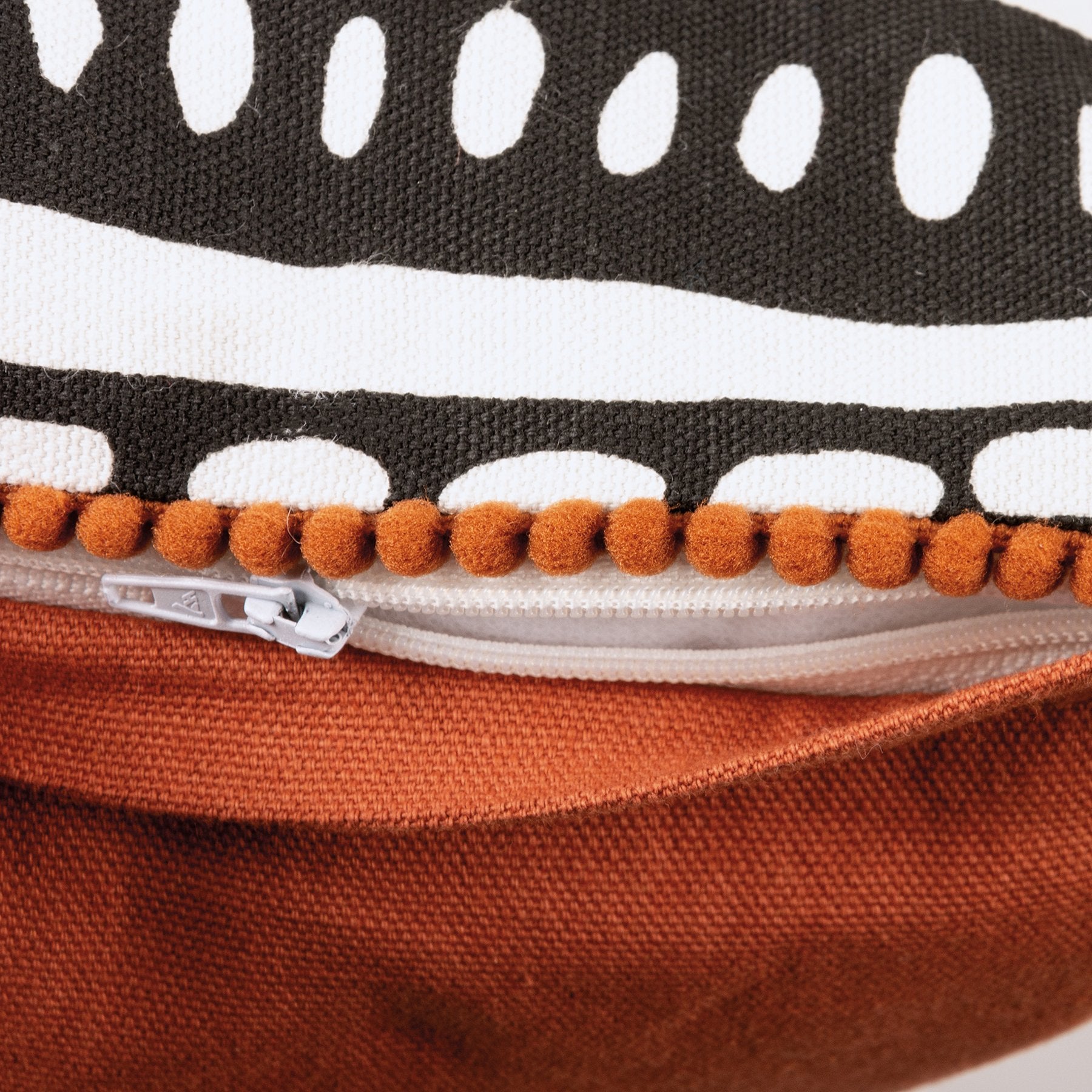 Bohemian Embroidered 'Never Stop Dreaming' Cotton Decorative Accent Pillow with Pom Trim