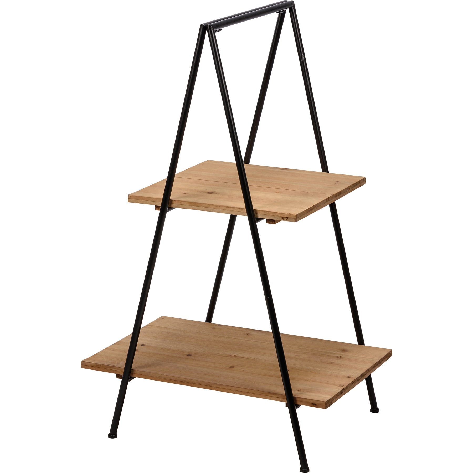 Rustic Farmhouse Style Two-Tiered Wood Ladder Display Tray - Versatile Home Decor