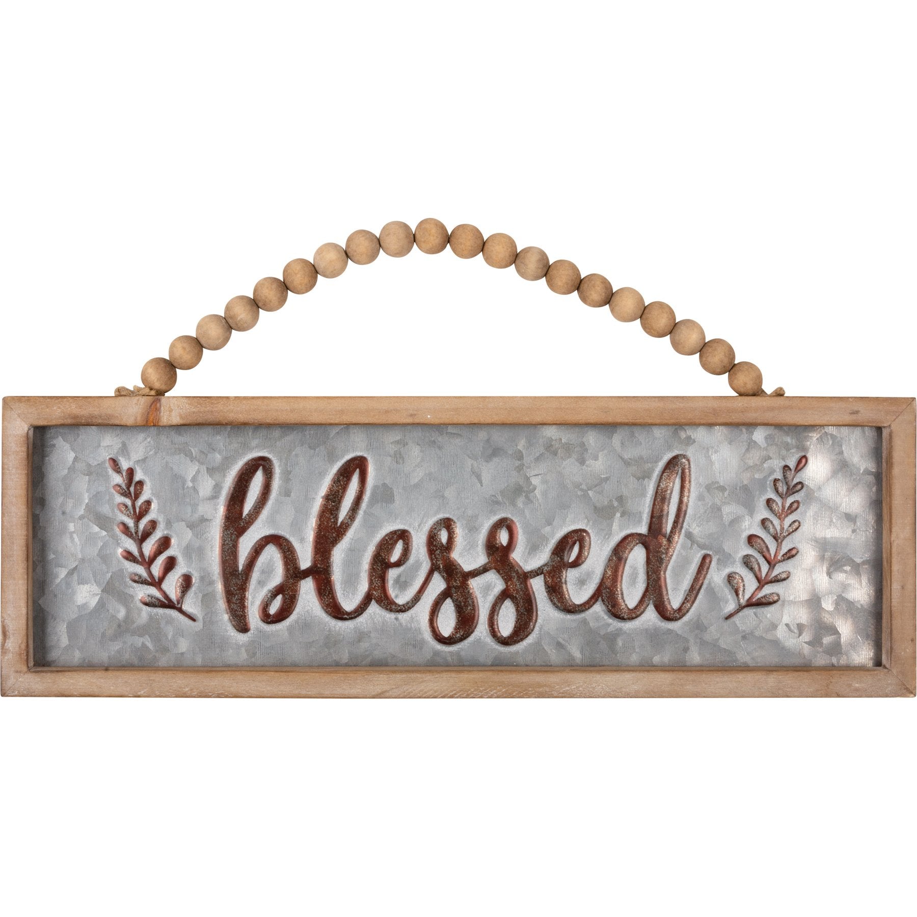 Farmhouse Thankful Blessed Gather Wall Decor Set - Rustic Wood & Metal Signs