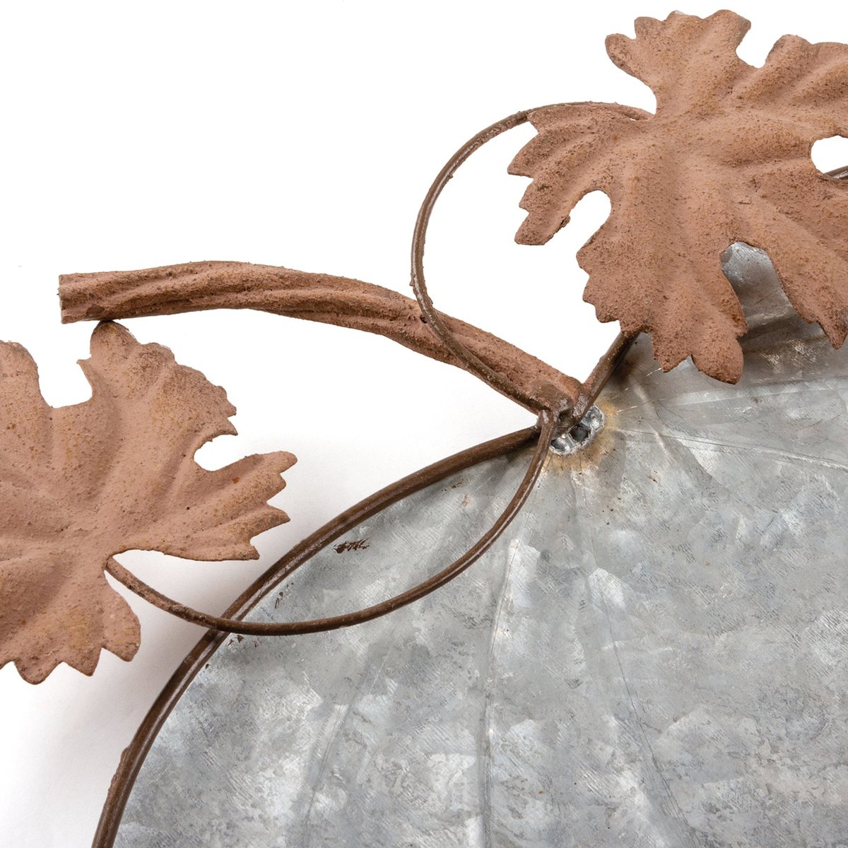 Charming Galvanized Metal Pumpkin Tray Set - Rustic Fall Home Decor Accent