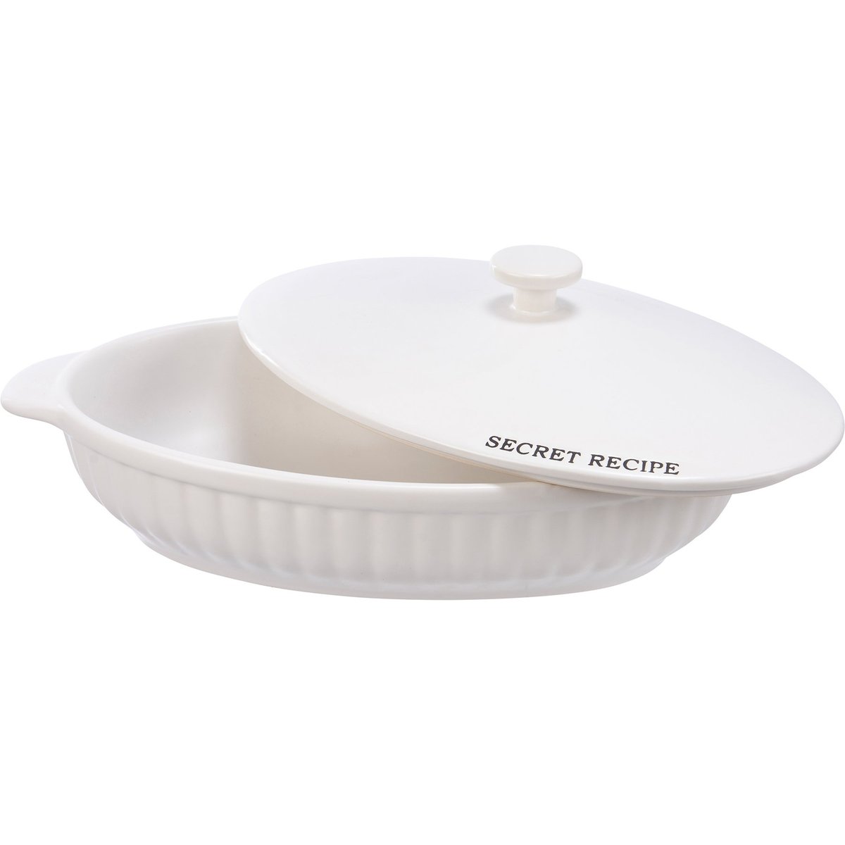 Stoneware Covered Casserole Baking Dish Set with Sentiments - 3-Piece Farmhouse Style
