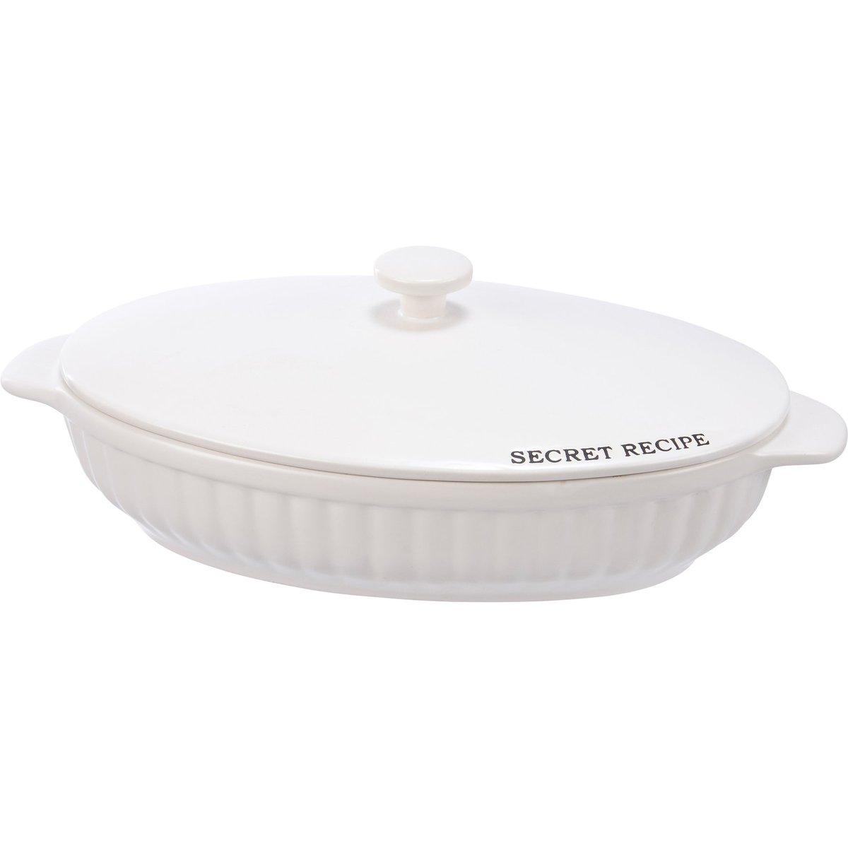 Stoneware Covered Casserole Baking Dish Set with Sentiments - 3-Piece Farmhouse Style