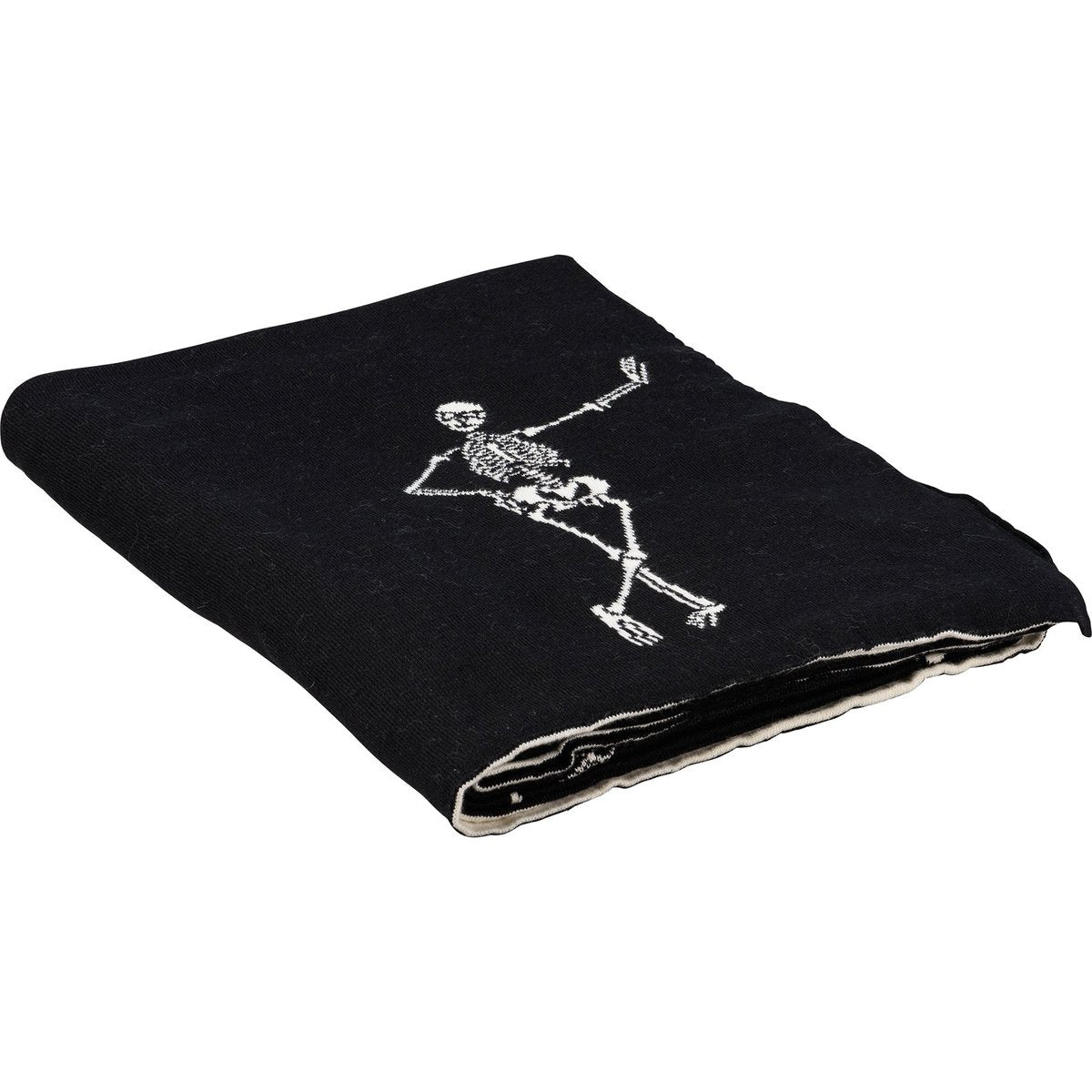 Primitives by Kathy Spooky Skeleton Knit Cotton Throw Blanket for Halloween Decor