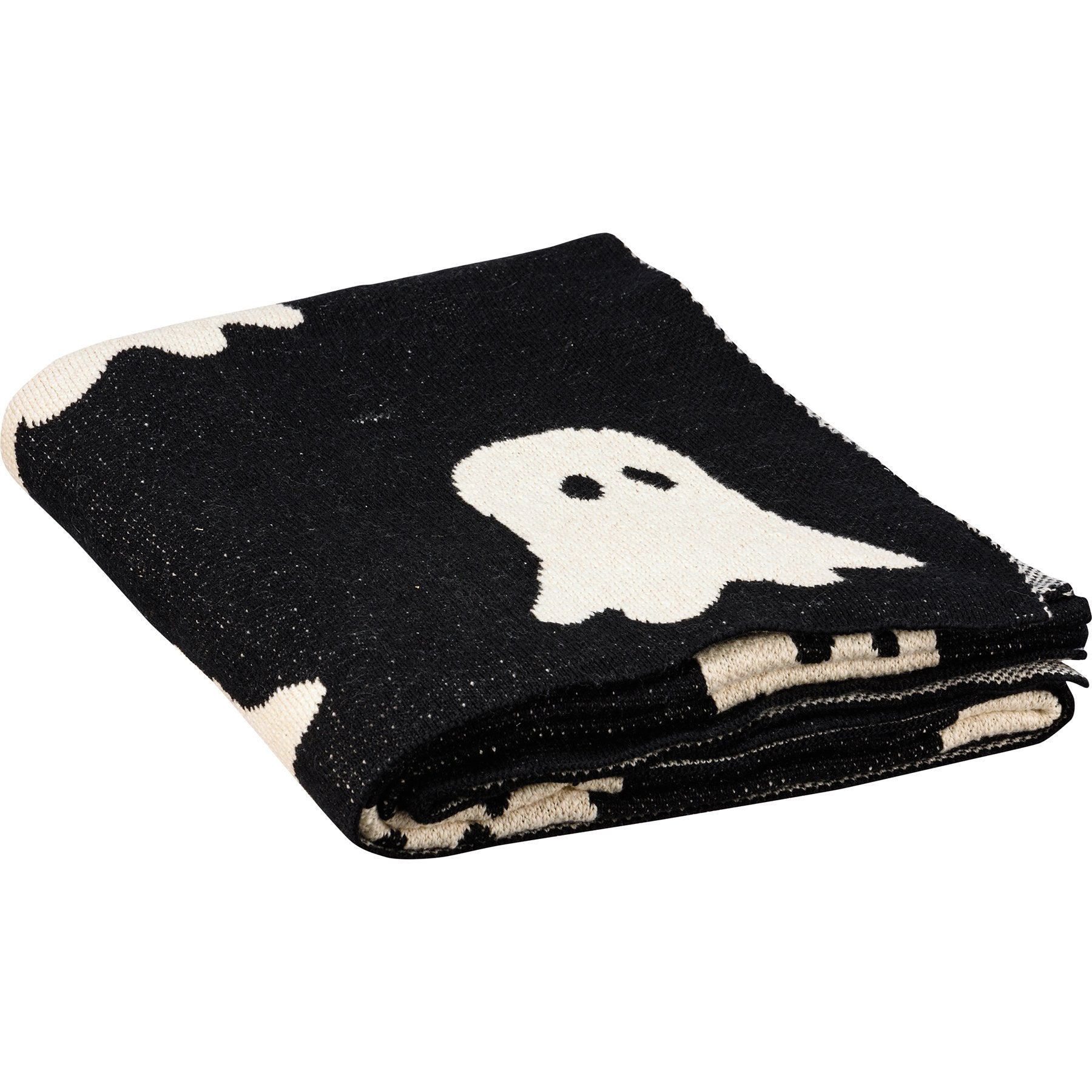 Cozy Spooky Ghosts Knitted Cotton Throw Blanket Halloween Home Decor