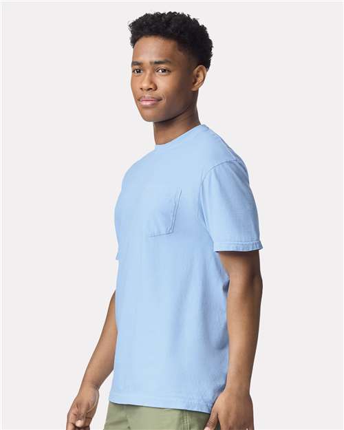 Comfort Colors Unisex Garment-Dyed Heavyweight Pocket T-Shirt 6030 - Hydrangea