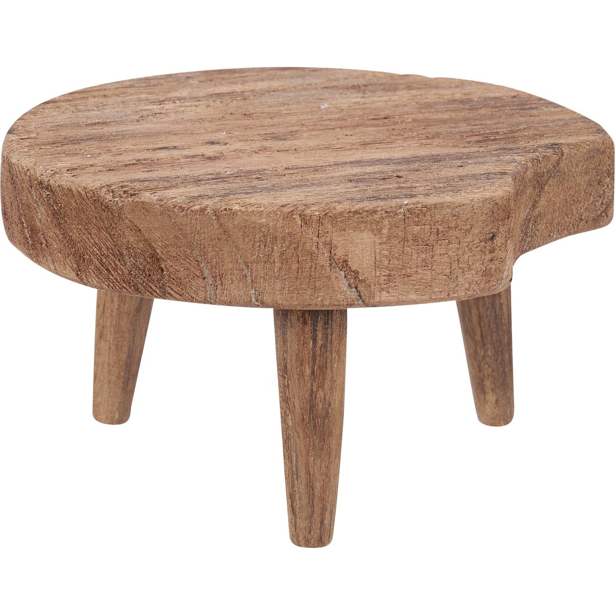 Charming Rustic Wood Beach Stool Sitter for Coastal Home Decor