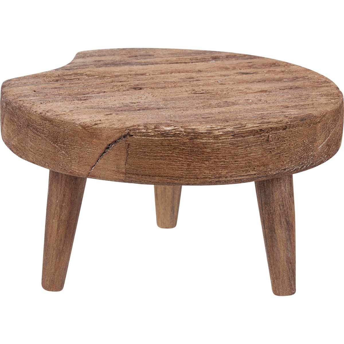 Charming Rustic Wood Beach Stool Sitter for Coastal Home Decor