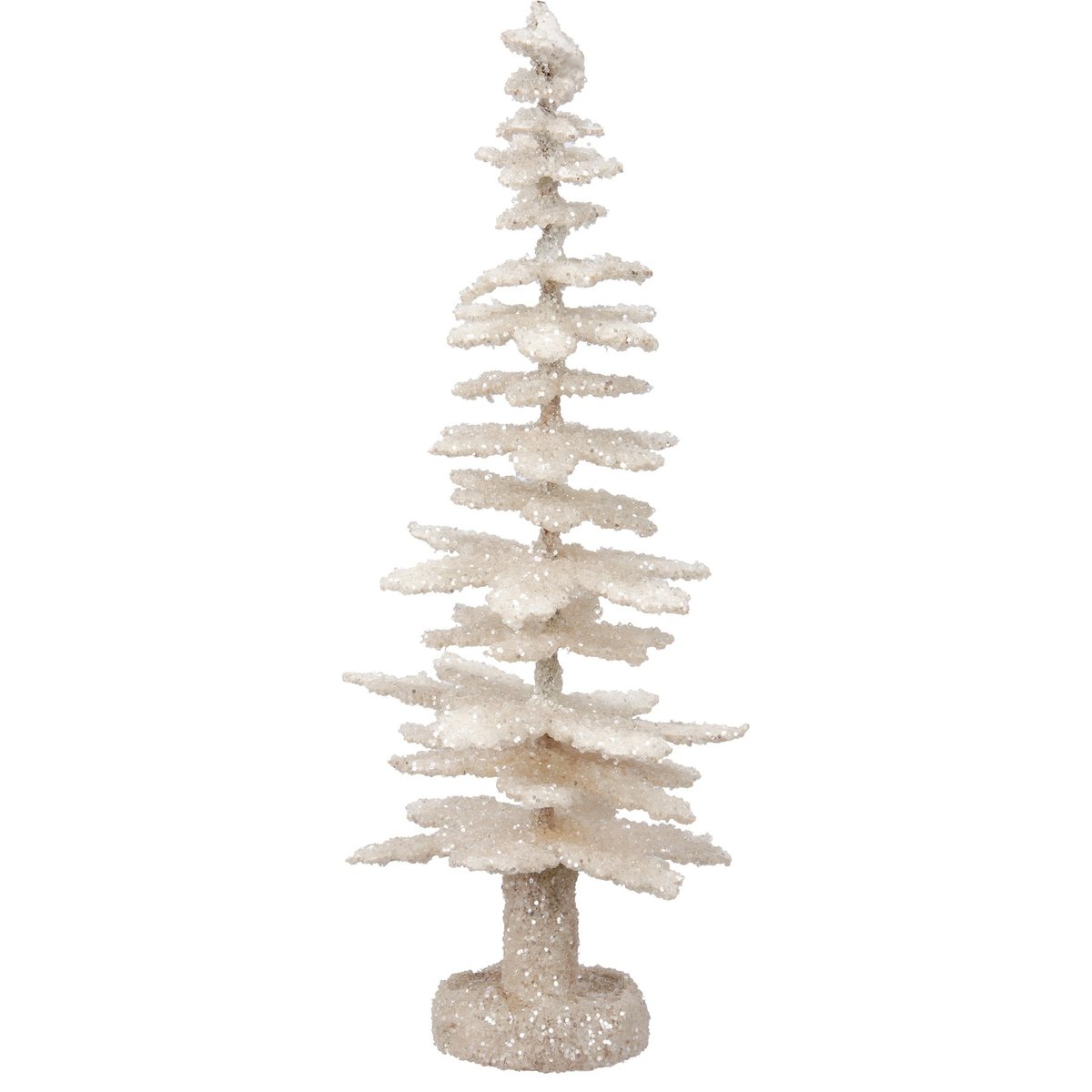 Elegant Shimmering Glitter Christmas Tree Set - Festive White Holiday Decor