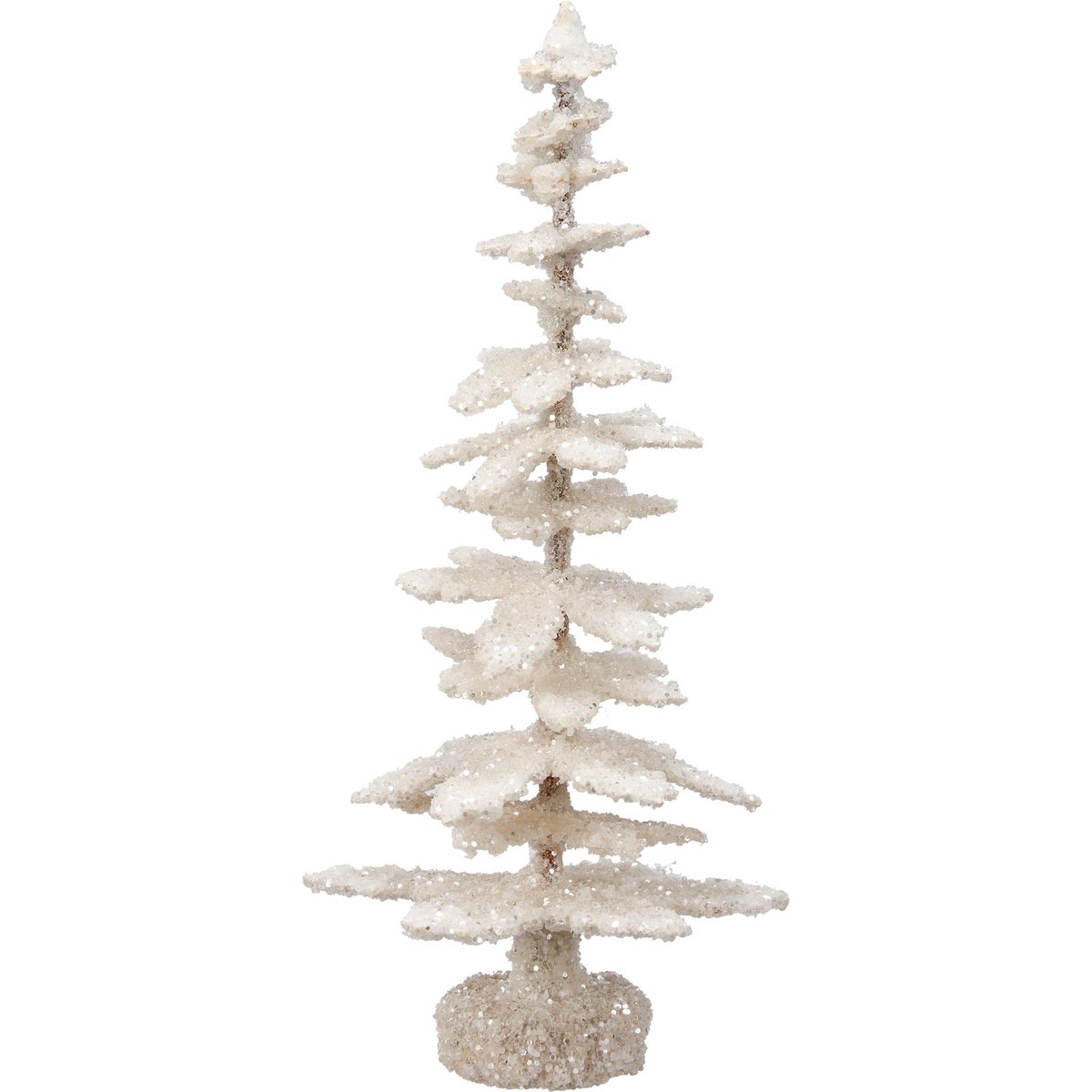 Elegant Shimmering Glitter Christmas Tree Set - Festive White Holiday Decor