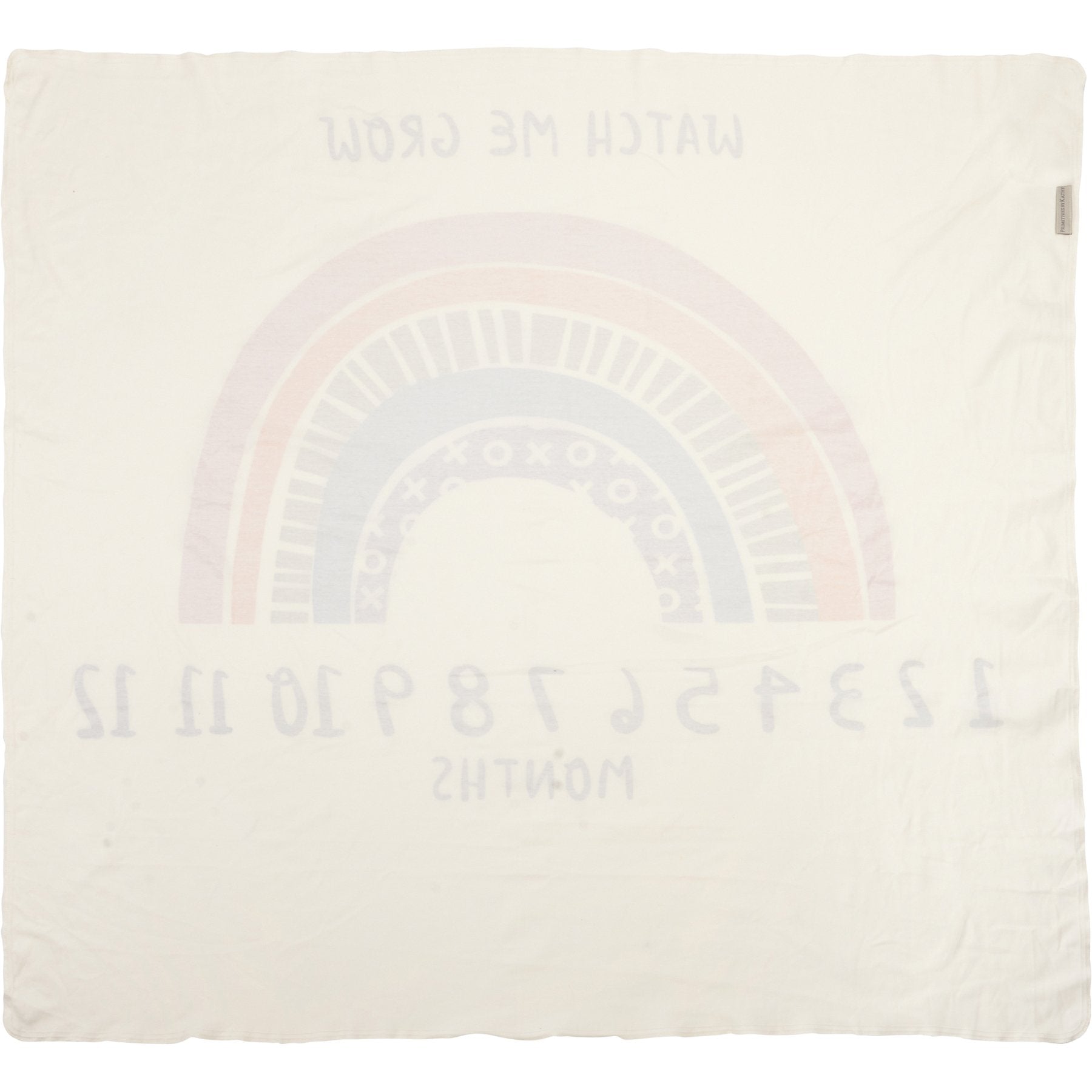 Charming Rainbow Baby Milestone Blanket - Soft Cotton 'Watch Me Grow' Photo Prop