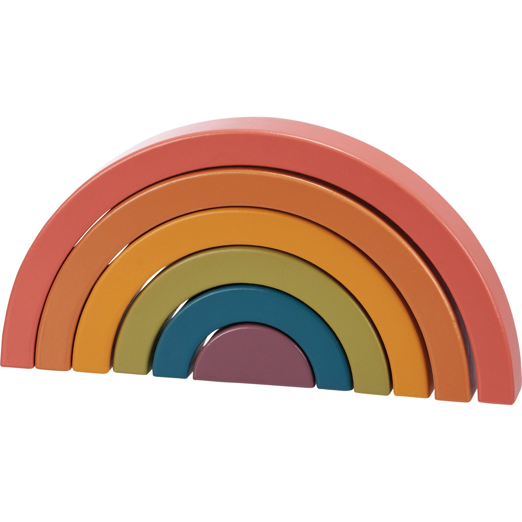 Vibrant Wooden Rainbow Stacking Nesting Puzzle for Toddlers - Educational Toy