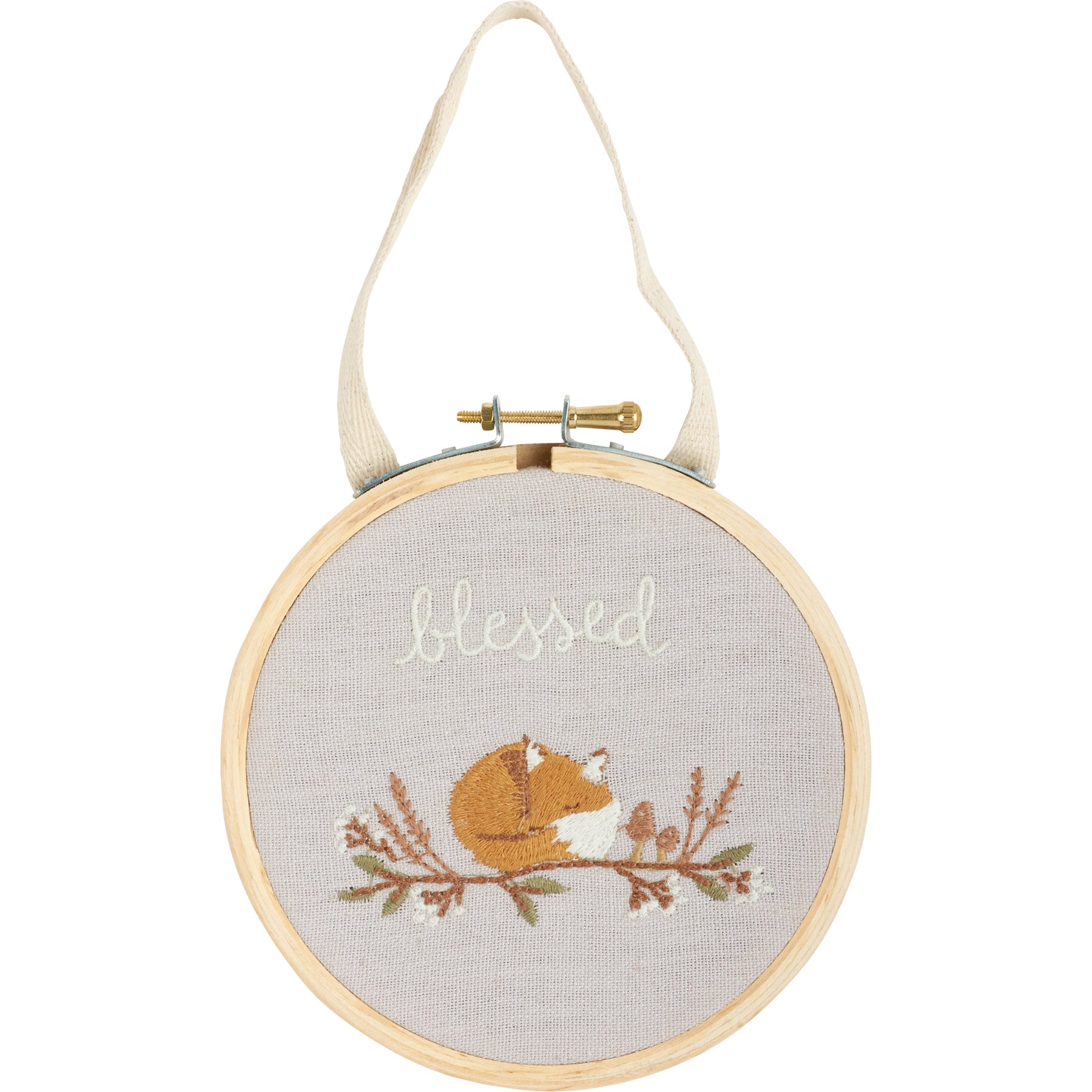 Charming Autumn Embroidered Hoop Set: Grateful Thankful Blessed Woodland Decor