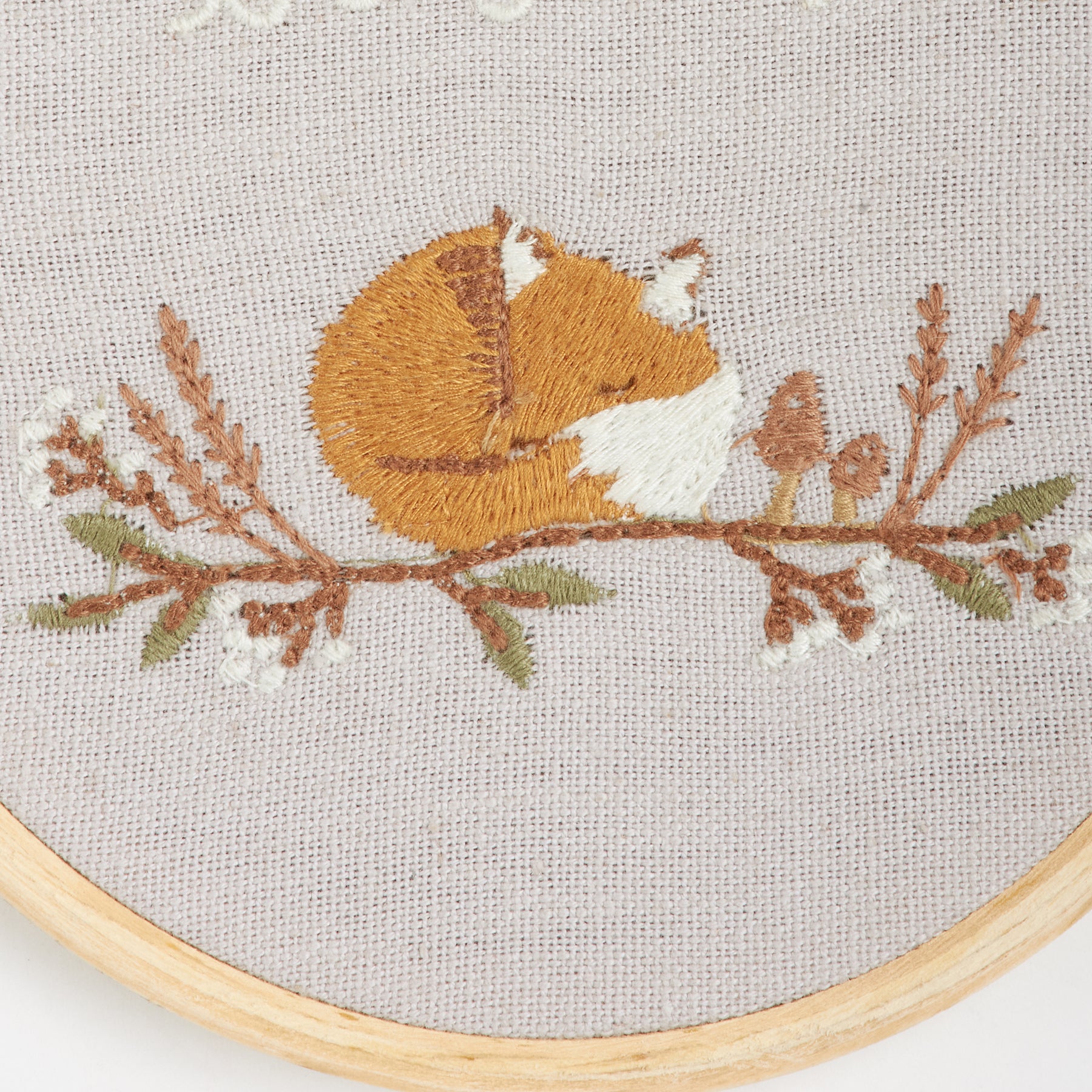 Charming Autumn Embroidered Hoop Set: Grateful Thankful Blessed Woodland Decor