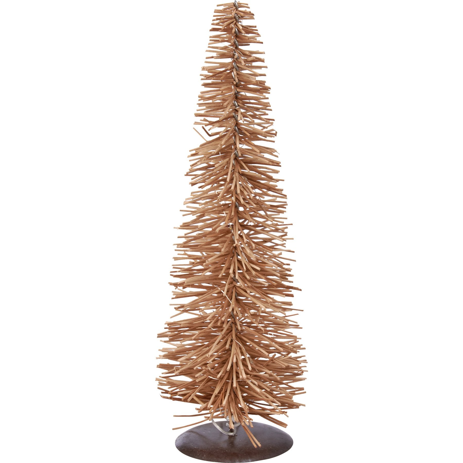 Bohemian Lighted Rattan Tree Set: Warm Holiday Glow, Integrated Timer Function
