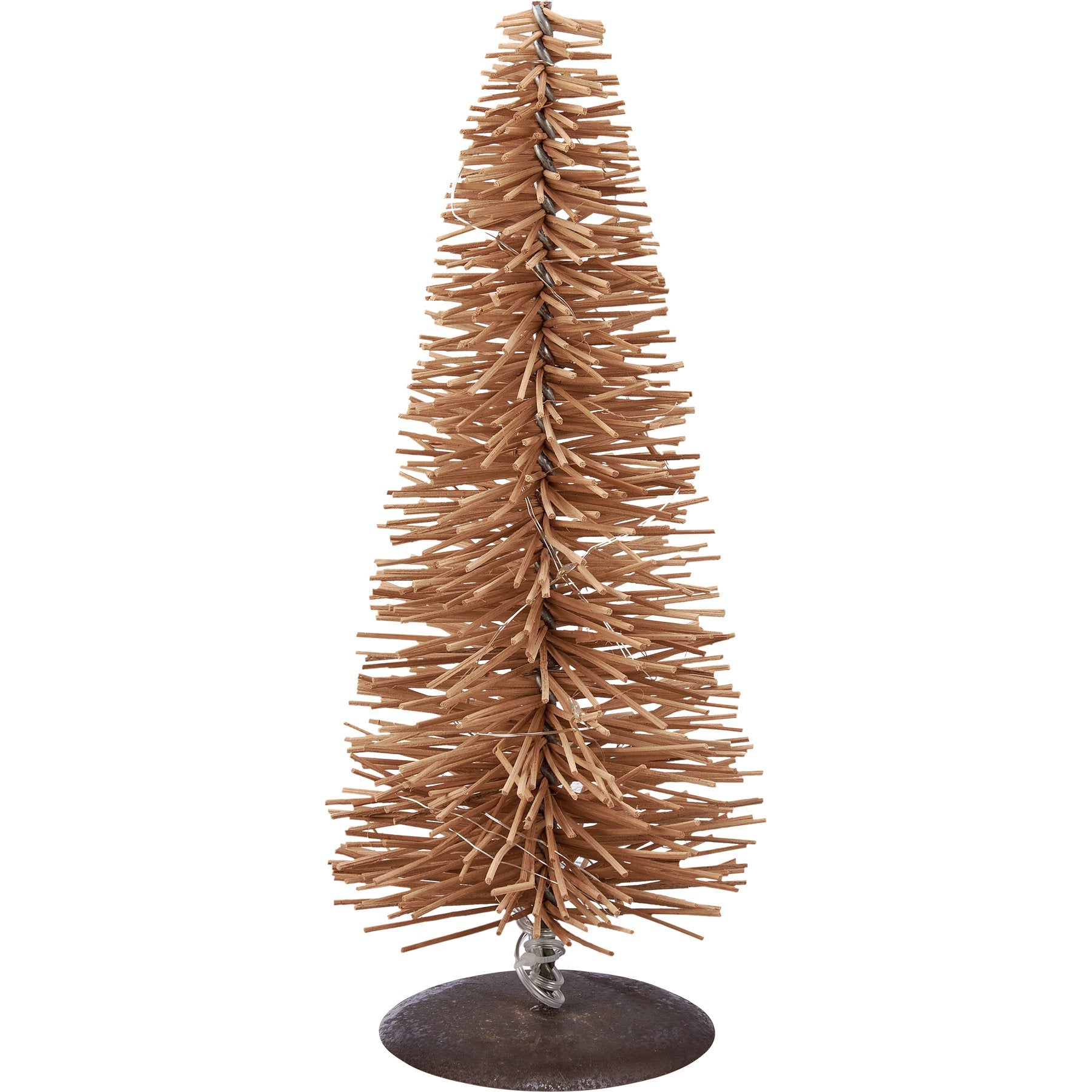 Bohemian Lighted Rattan Tree Set: Warm Holiday Glow, Integrated Timer Function