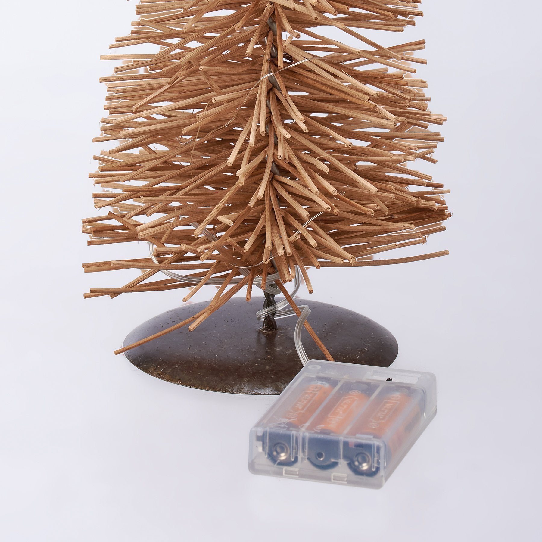 Bohemian Lighted Rattan Tree Set: Warm Holiday Glow, Integrated Timer Function