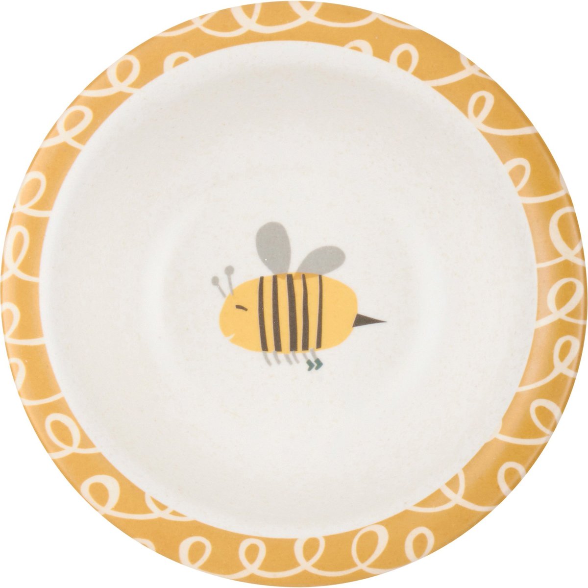 Adorable Bee Hive Skep Kids Meal Set - Durable 5-Piece Bamboo Fiber Dishware
