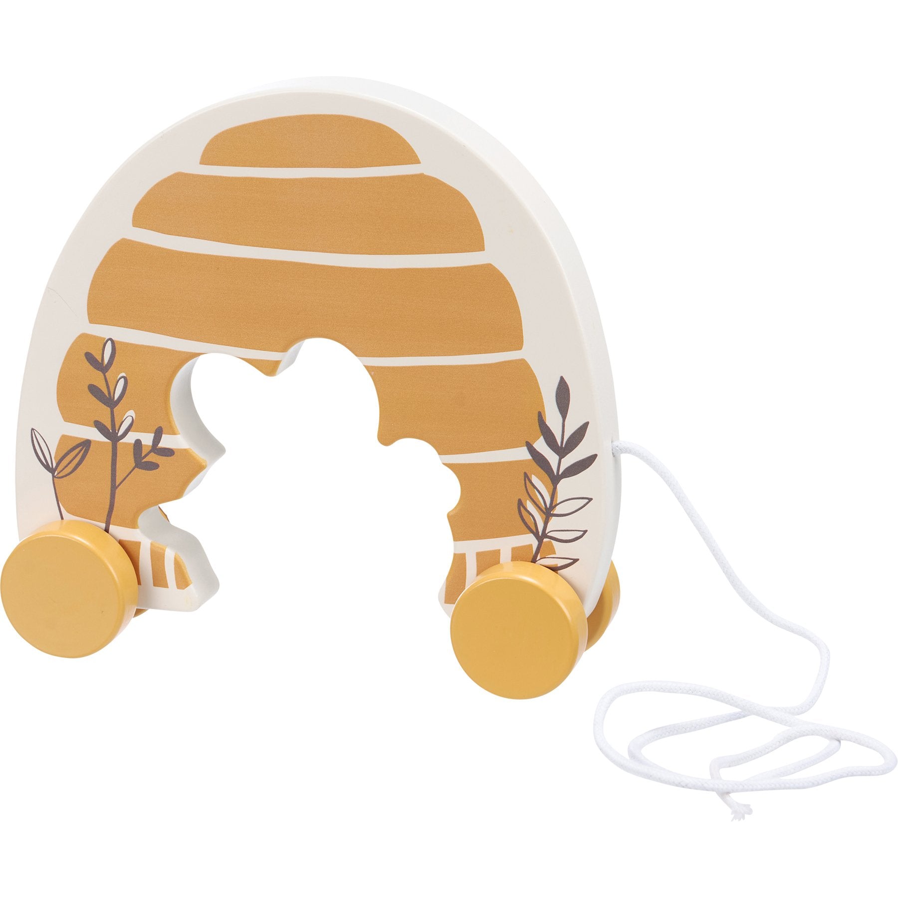 Charming Wooden Bee and Skep Pull Toy for Toddlers with Interactive Design