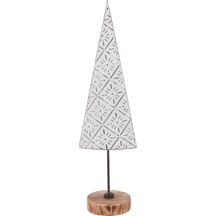 Charming Rustic Metal Star Pattern Christmas Tree Sitter Holiday Decor