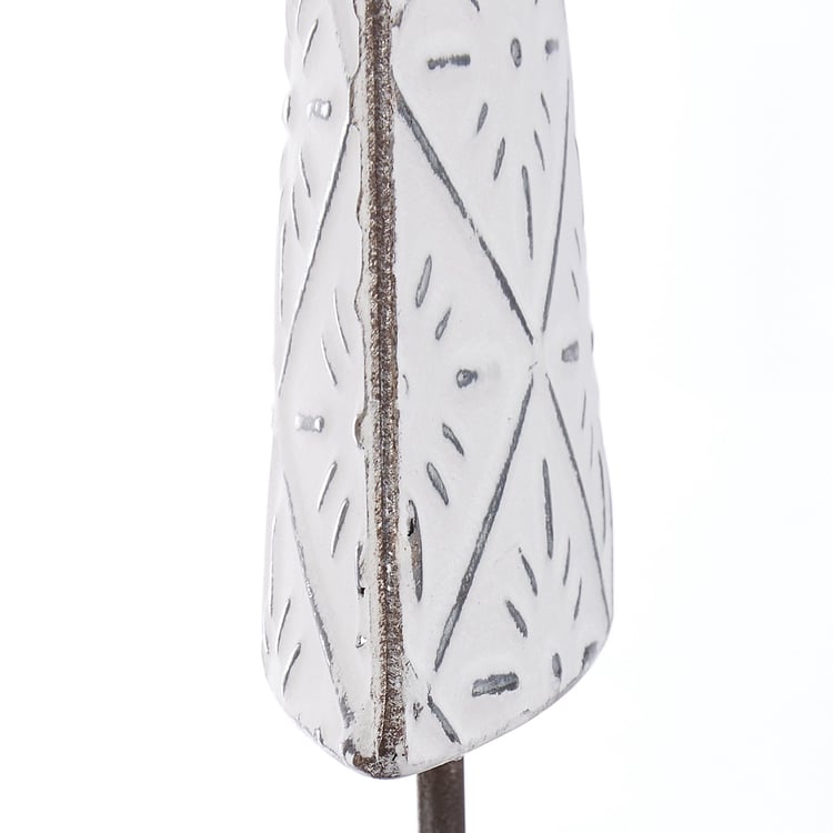 Charming Rustic Metal Star Pattern Christmas Tree Sitter Holiday Decor