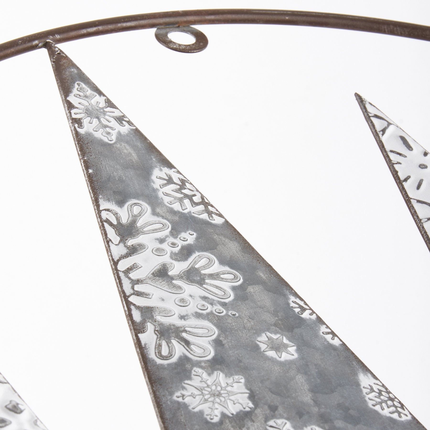 Bohemian Rustic Metal Forest Trees Christmas Wall Art Decor 18.5 Inch