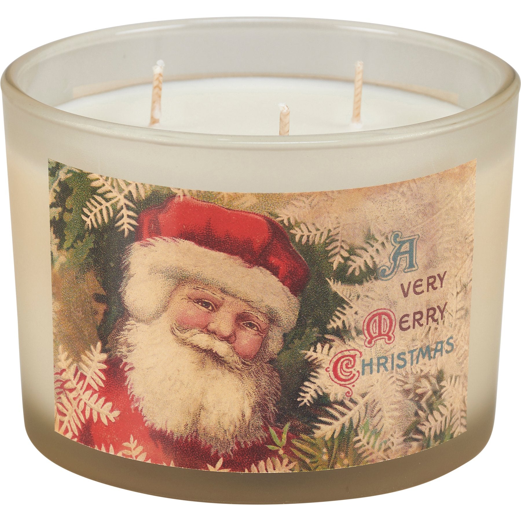 Delightful Vintage Santas Soy Wax Candle Set - 4-Pack Festive Holiday Scents
