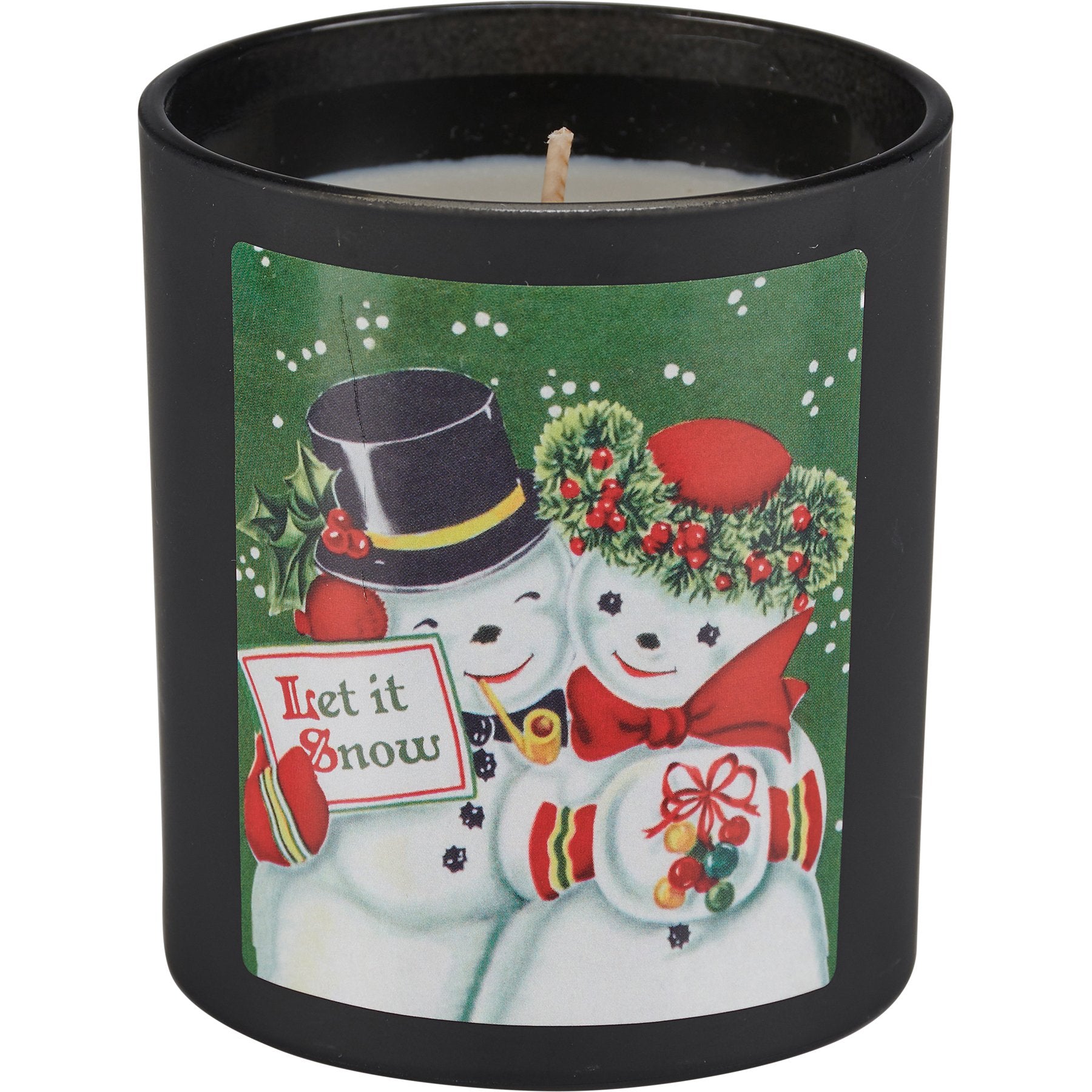 Delightful Snowy Friends Vintage Christmas Jar Candle Set - 4 Soy Wax Candles