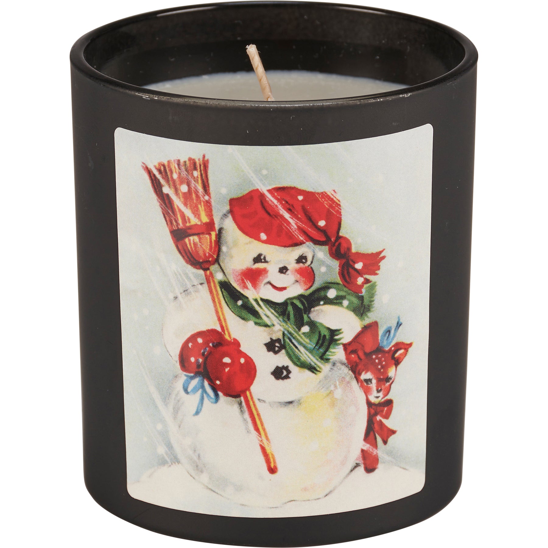 Delightful Snowy Friends Vintage Christmas Jar Candle Set - 4 Soy Wax Candles