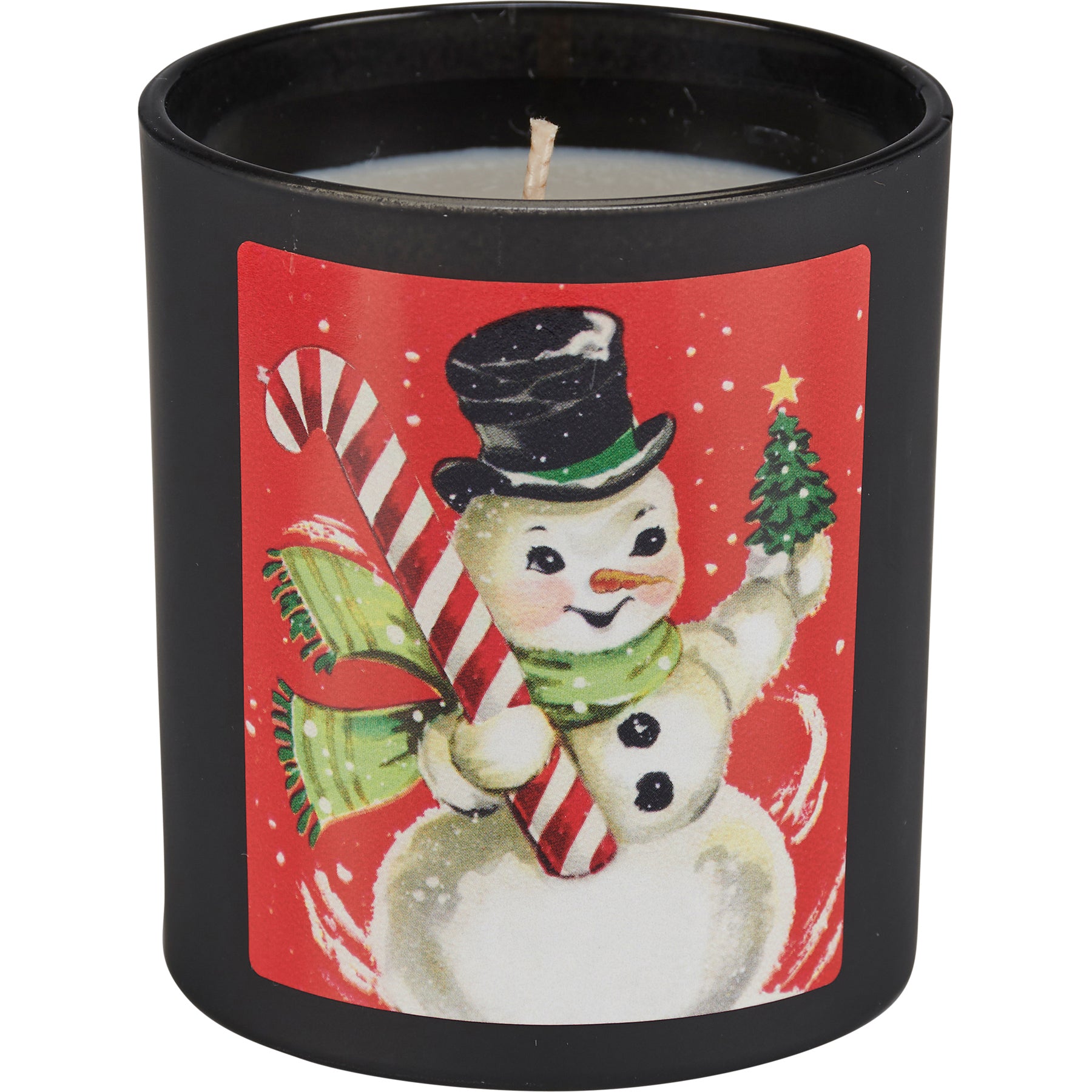 Delightful Snowy Friends Vintage Christmas Jar Candle Set - 4 Soy Wax Candles