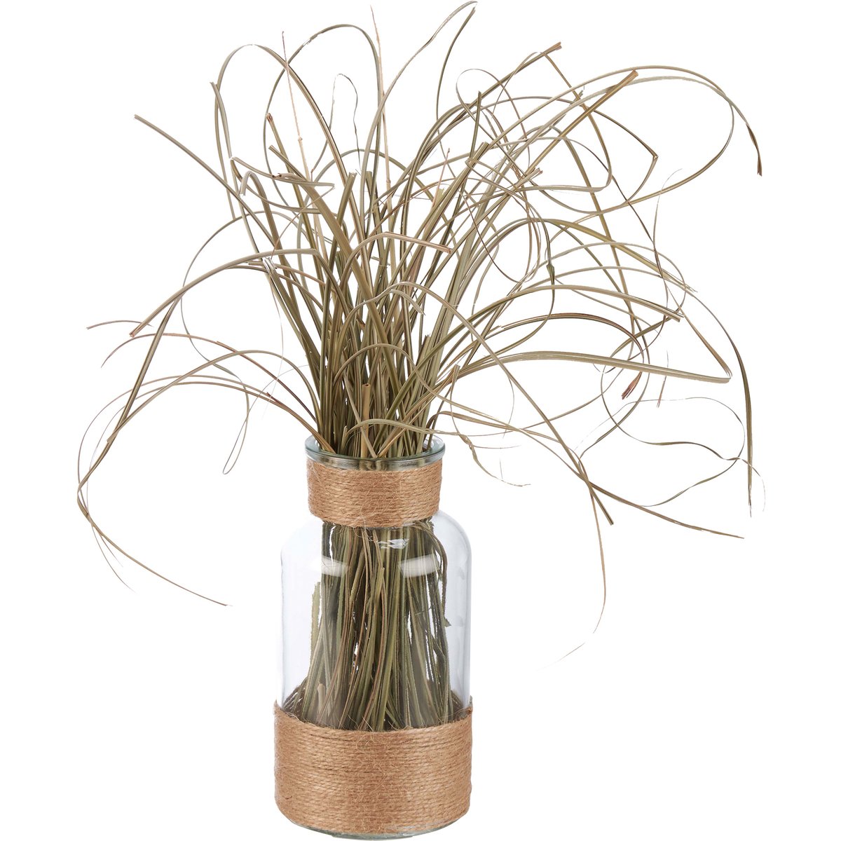 Coastal Jute Wrapped Glass Apothecary Vase Set - Rustic Beach Home Decor
