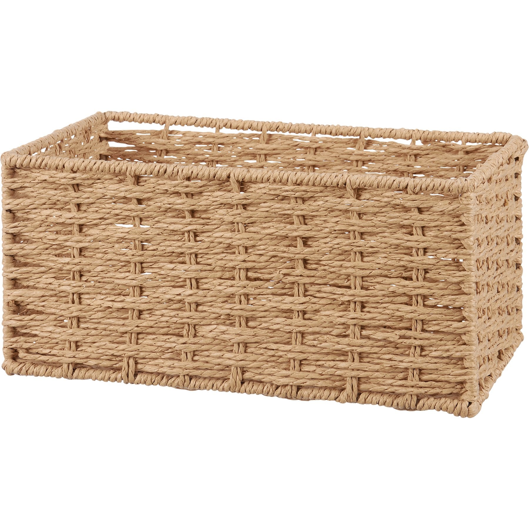 Chic Beige Mixed Weave Nesting Basket Set - 3 Piece Home Storage Solution